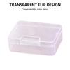 Pack of 2 Practical Small Clear Boxes with Hinged Lids for Storing and Sorting Beads, Necklaces, and Craft Materials