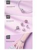 Yinziyun Cherry Blossom Silicone S925 Silver Beads for DIY Fashion Bracelets (SCC1291)