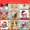 Christmas Shower Curtain With Hooks Durable Waterproof Bathroom Decor Santa Claus