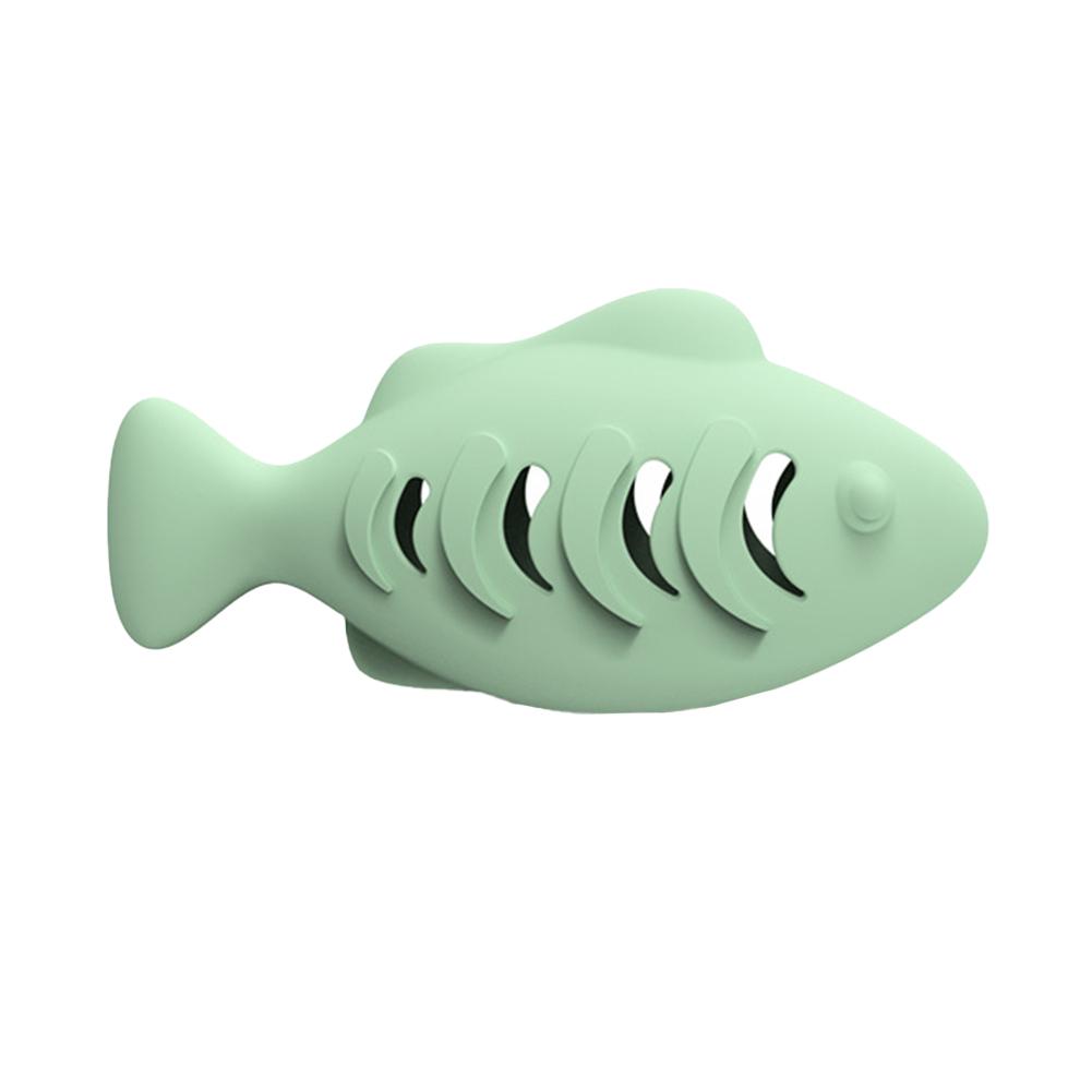 Cat Feeding Toy For Fun Cat Hunting Toy 11.86*4.72*5.7cm Cat Food Dispenser Fish-shaped Design Food-safe Silicone Material