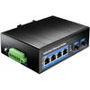 HUB Switch - CUDY - IG1004S2P - PoE - 4 Ports - Industriel