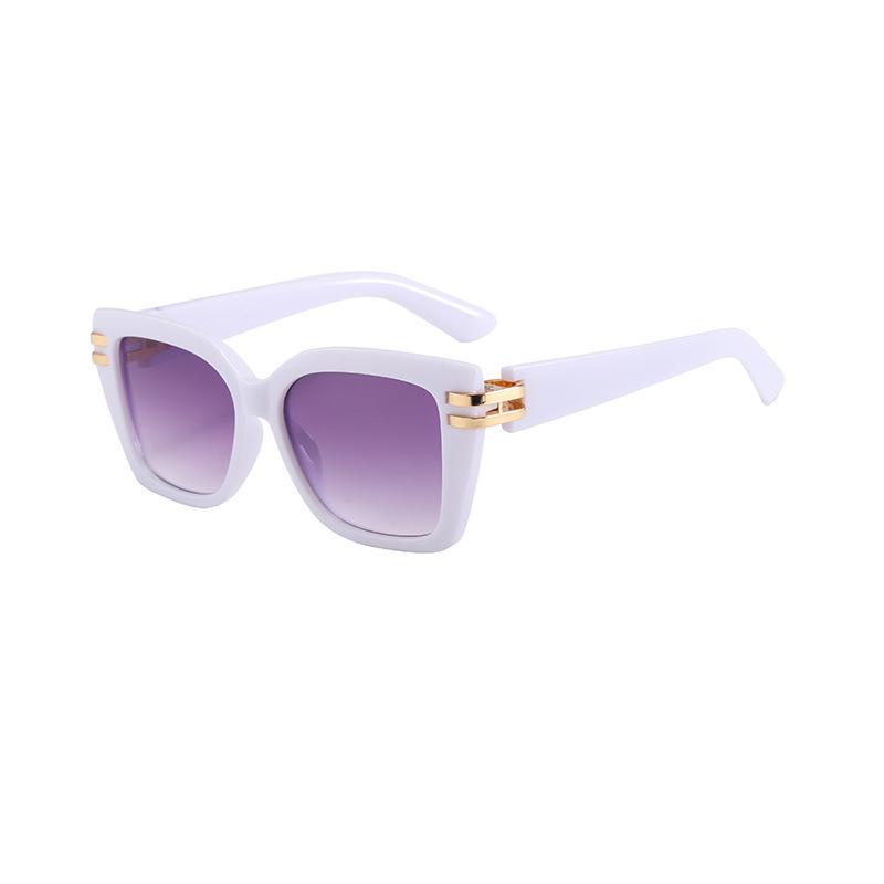 Sunglasses Women's Square Round Face Thin Anti-ultraviolet UV400 Sunglasses Men's