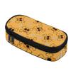Pen Case Zipper Closure Organized Storage Durable Polyester Fabric with Mesh Pocket Removable Divider and Pen Slots for Boys Girls