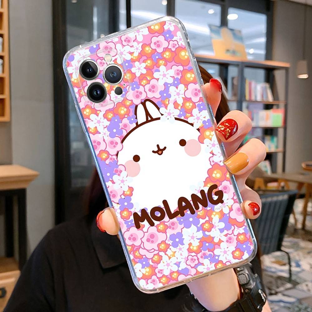 Cute Cartoon M-MolangS Transparent Soft Phone Case For IPhone 15 12 14 16 17 13 Plus 11 Pro Max 13 Pro