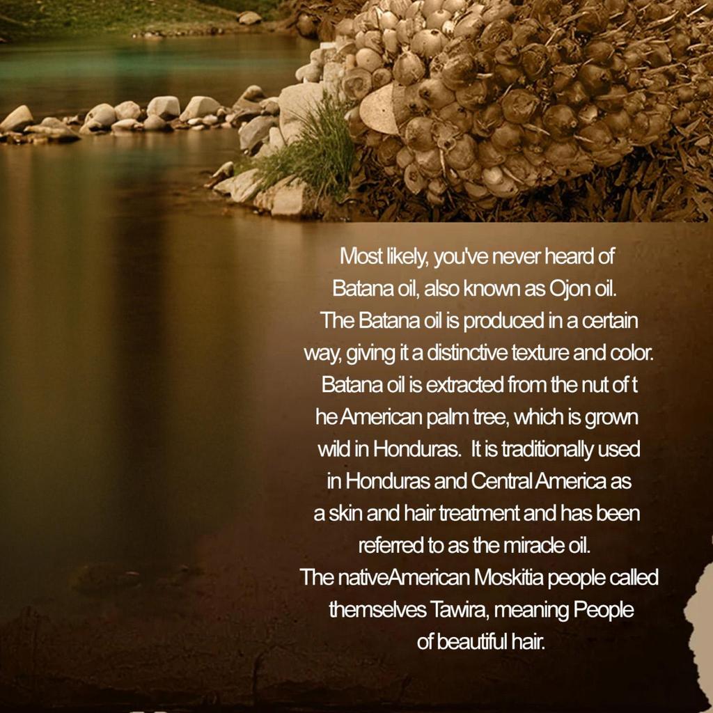 Raw Batana Oil for Hair Growth,Natural,Pure,Unrefined and Organic Dr. Sebi Batana Oil from Honduras,Repair Hair Split End for Men & Women(120ML)