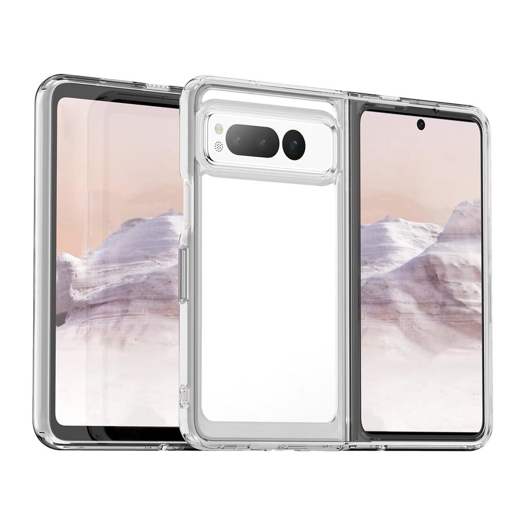 Colorfull Transparent Protective Colorful  TPU Case for Google Pixel Fold Protective Shockproof Full Touch  Protection Cover