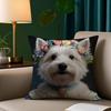 West Highland White Terrier Pillow Case  Plush Fabric Soft  Pillowcase Double Sided Print Cushion Cover Household Gifts