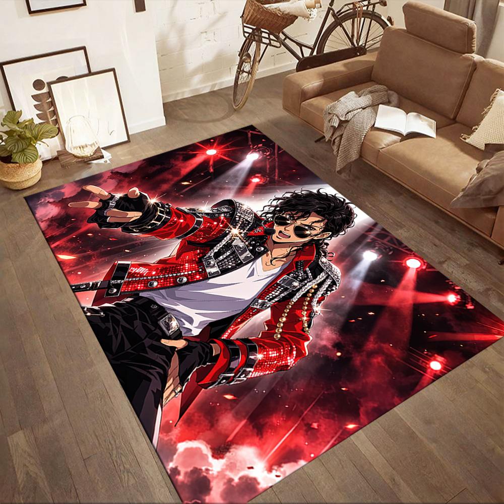 Michael Jackson 45 Floor Mat Perfect for Entryway Hallway Bedrooms Study room Anti-slip Rug Anime Office Decor