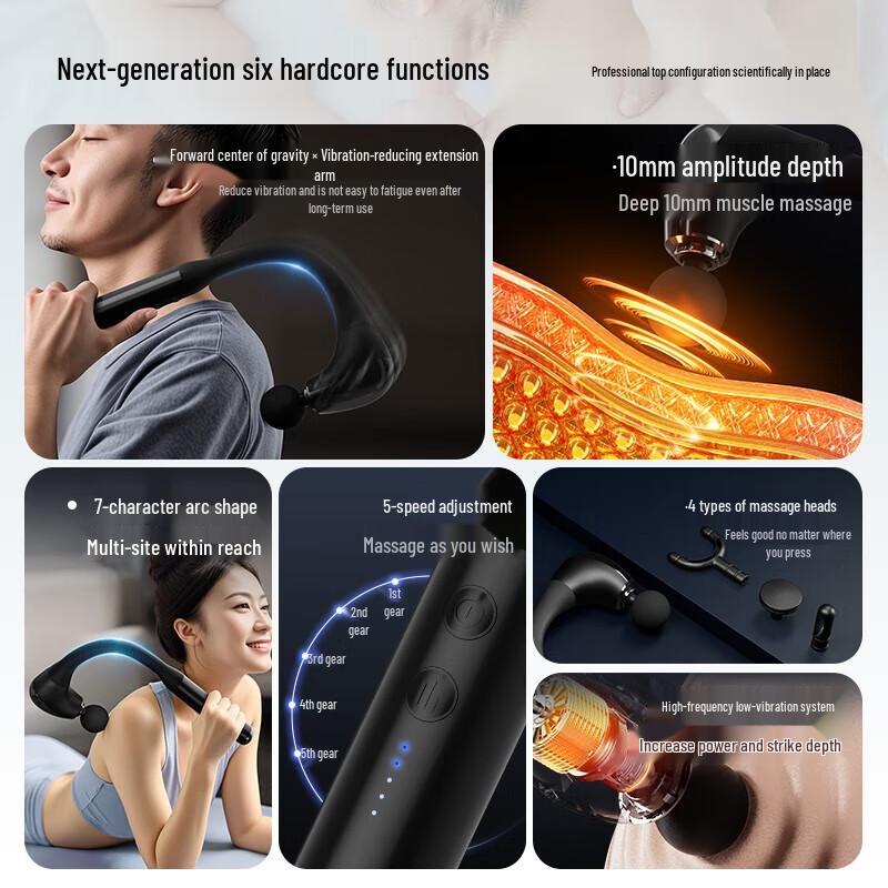 AUX Portable Deep Impact Neck and Back Massager
