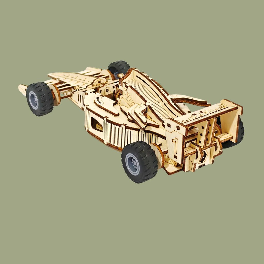 Build Your Own Race Car 3D Wooden Jigsaw Puzzle Model Kit - A Fun and Educational DIY Gift 3D DIY Wooden Jigsaw Puzzle Car Chris
