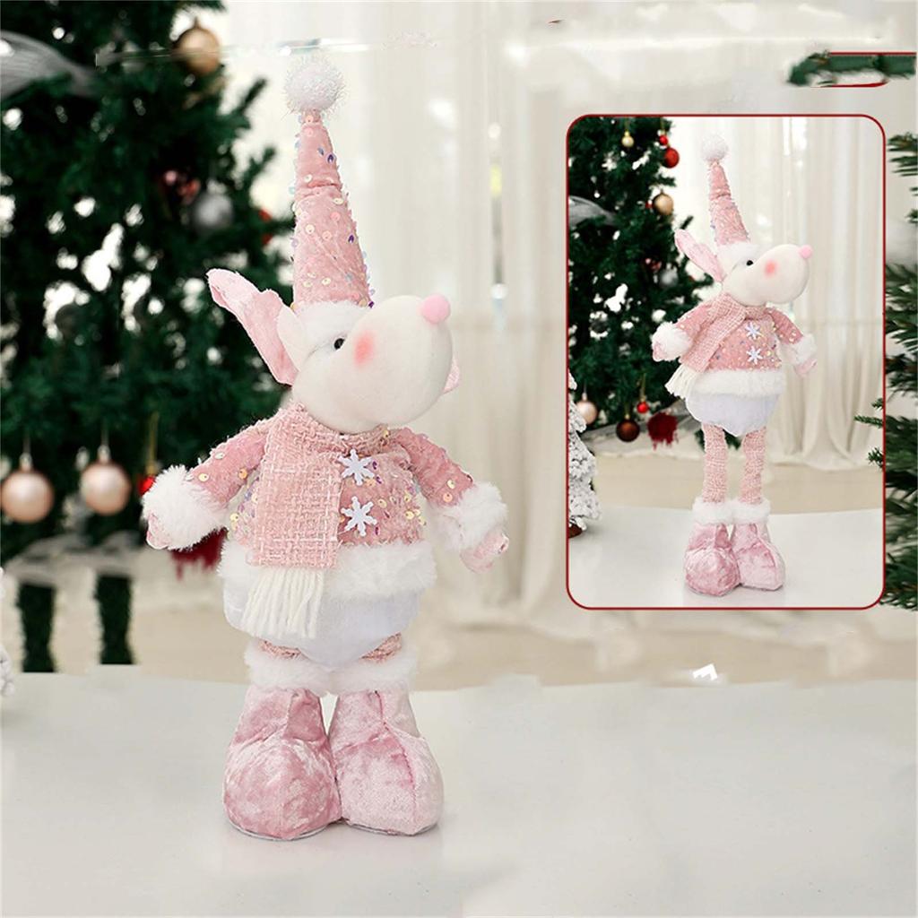 Christmas Series Plush Toys Stretch Long Legs Elk Snowman Santa Claus Christmas Room Props Decoration Plush Doll Gifts