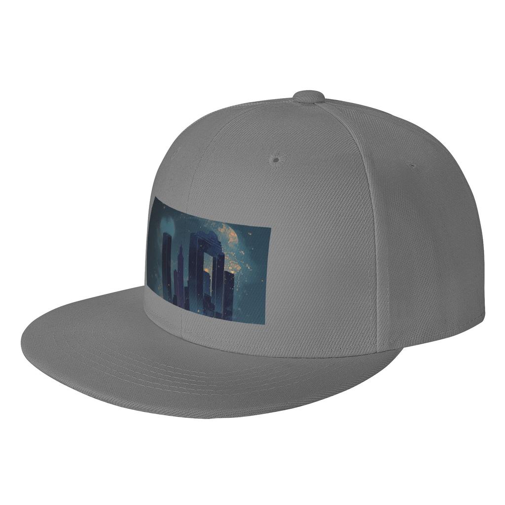 Fashion Cityscape Flat Brim Sun Hat Outdoor Sharp Visors