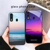 Dark Colored Seawater For Samsung Galaxy A30 A31 A32 A33 A34 A35 A42 A30s A20 A25 A26 A51 A56 A54 A72 A73 A70 Glass Phone Case