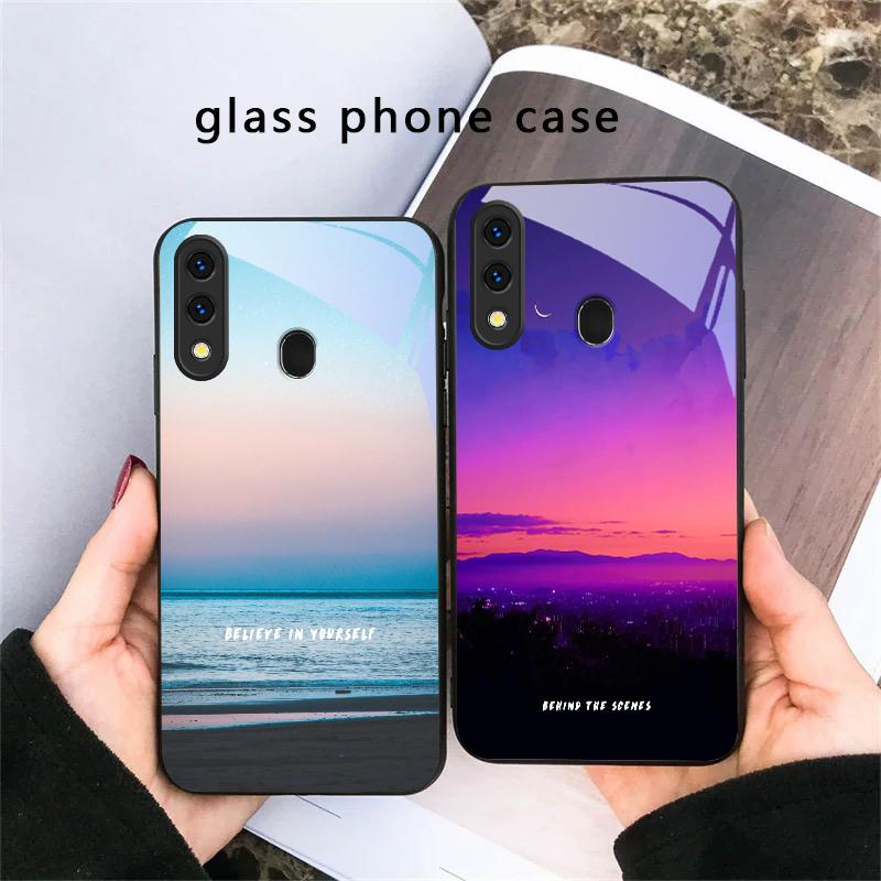 Dark Colored Seawater For Samsung Galaxy A30 A31 A32 A33 A34 A35 A42 A30s A20 A25 A26 A51 A56 A54 A72 A73 A70 Glass Phone Case