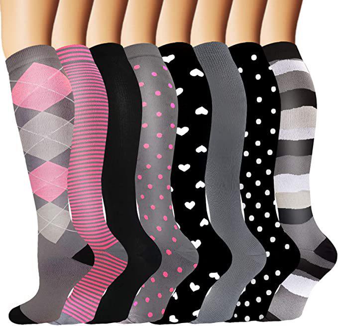 Unisex Cross-Border Compression Socks - Perfect for Sports, Running, Yoga; Knee-High, Calf-Length; Leg Slimming.