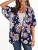 Women Printed Chiffon Sunscreen Cover Cardigan Top
