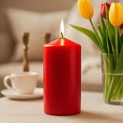 Bougie pilier Rouge 60x100mm