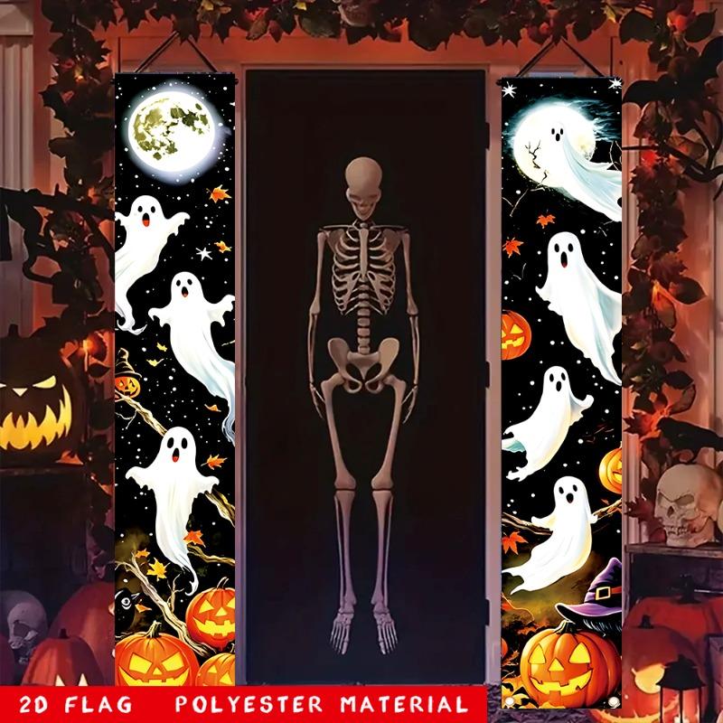 Door Couplet Banner 2pcs Halloween Decor 70.8x11.8in Home