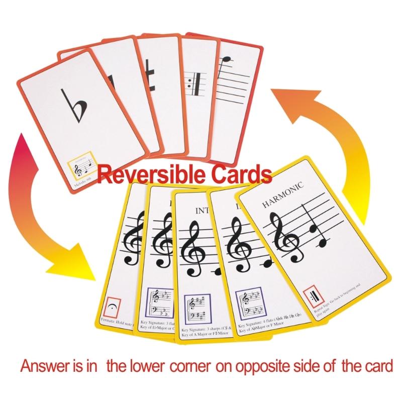 Musikerziehungskarten Lernwerkzeug Klavierakkorde Lernkarten Klaviernoten Theorie Lernkarten für Anfänger Langlebig