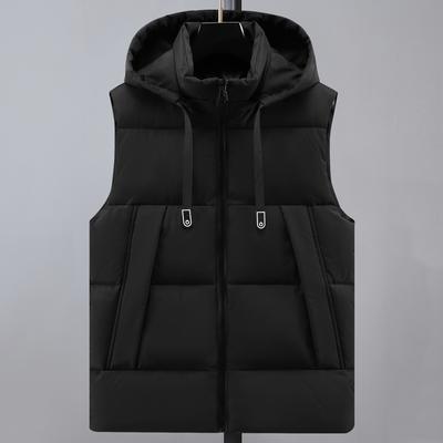 Plus Size S-8XL Winter Sleeveless Parka Man Warm Vests Hooded Fashion Casual Thick Outerwears Men's Jackets