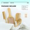 4pcs/Set Bamboo Wooden Hairdressing Comb Air Cushion Comb Wide Tooth Hair Comb Rat Tail Comb Holiday Gift