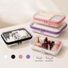 Waterproof Transparent Hard-shell Cosmetic Storage Bag Zippered Clear Pouch for Travel Outdoor Toiletries Organizer