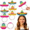 Mexicaans Thema Papieren Hoofdbanden voor Kinderfeest Decoraties Set van 6 Sombrero Stijl Papieren Hoofdbanden voor Kinderen Festival Kostuum Accessoires