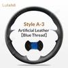 For Mitsubishi Pajero 2004-2010  Car Steering Wheel Braid Cover Hand Sewing Stylish Fashion Artificial Leather Suede
