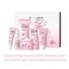 5/6pcs/set Japan Sakura Skin Care Set Serum Rejuvenating Cream Glowing Moisturizer Fade Blemishes