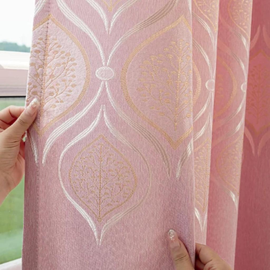 Modern Minimalist Thick Blackout Curtain with Grommets Insulating Drapes for Living Room Home Decor