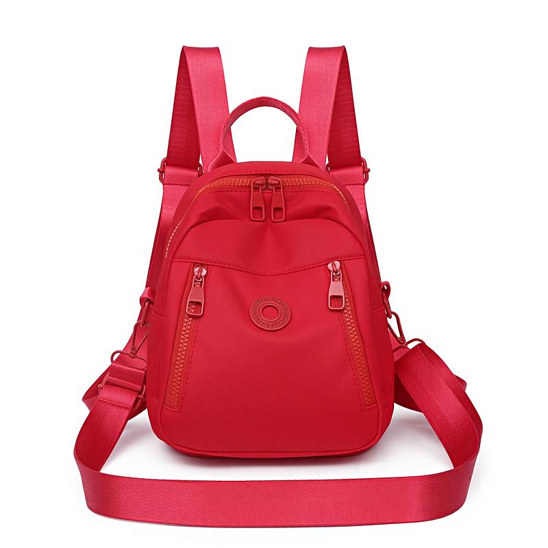 Einfarbiger Rucksack Große Kapazität Nylon Leichter Rucksack