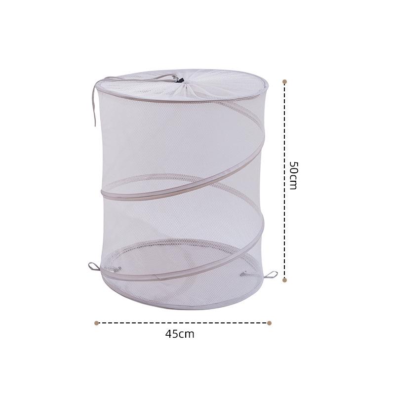 Large Foldable Cylindrical Laundry Basket with Drawstring for Dirty Clothes and Daily Necessities Storage