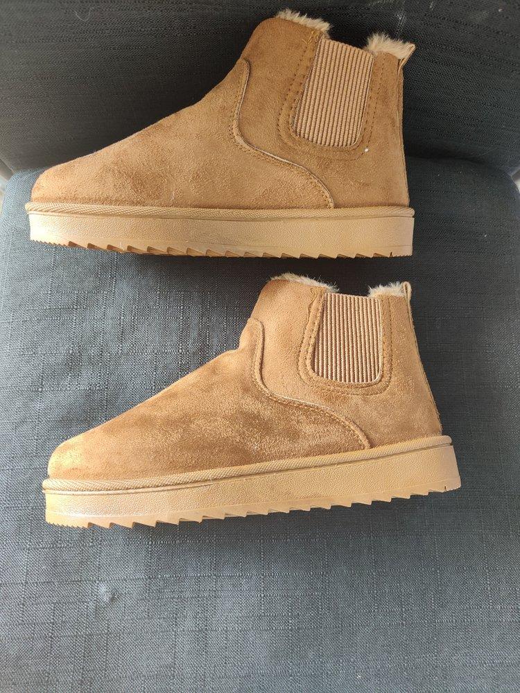 Large Size Medium Tube Thin-soled Snow Boots for Women's Autumn and Winter New Fleece Thickened Fashion One-pedal Cotton Shoes