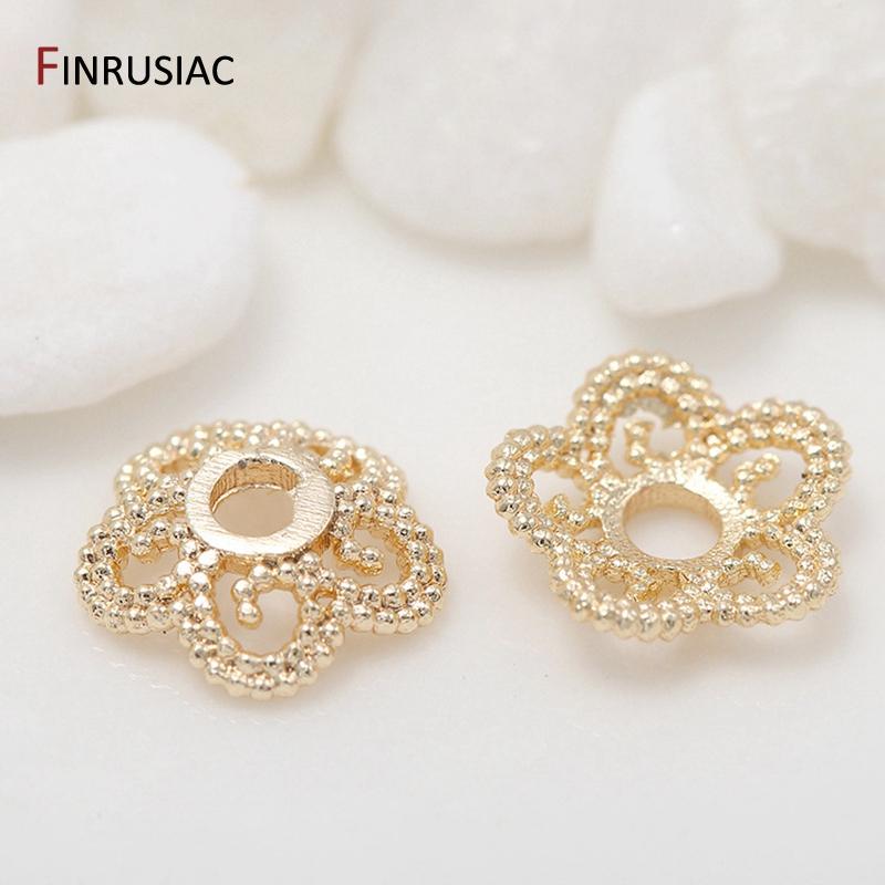 4 Types 8mm/6mm Flower Bead Caps Handmade DIY Jewelry Findings Beads End Cap Accessories Jewellery Making Supplies