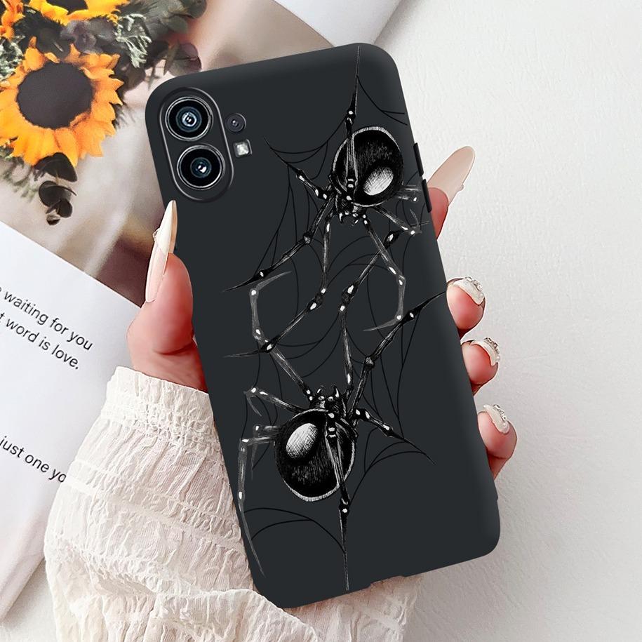 Phone Case 6.55" For Nothing Phone (1) One 1 A063 Soft Black Silicone Shockproof Back Cover For Nothing Phone1 Cartoon Funda New