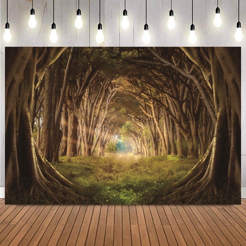 Tropical Forest Jungle Photography Backdrop Rainforest Green Leaves Natural Adventure Camping Birthday Photo Background Props16