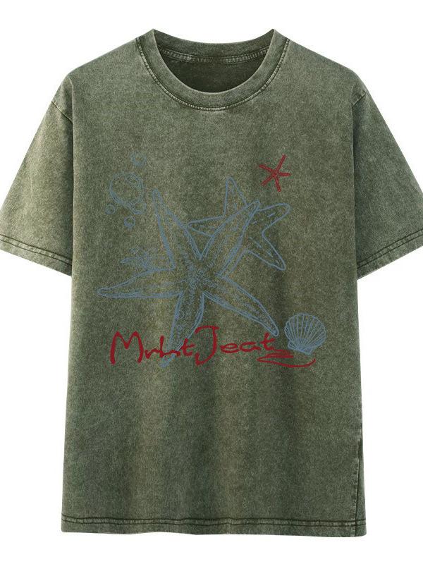 2026 Unisex American-Style Washed Cotton Loose Fit T-Shirt