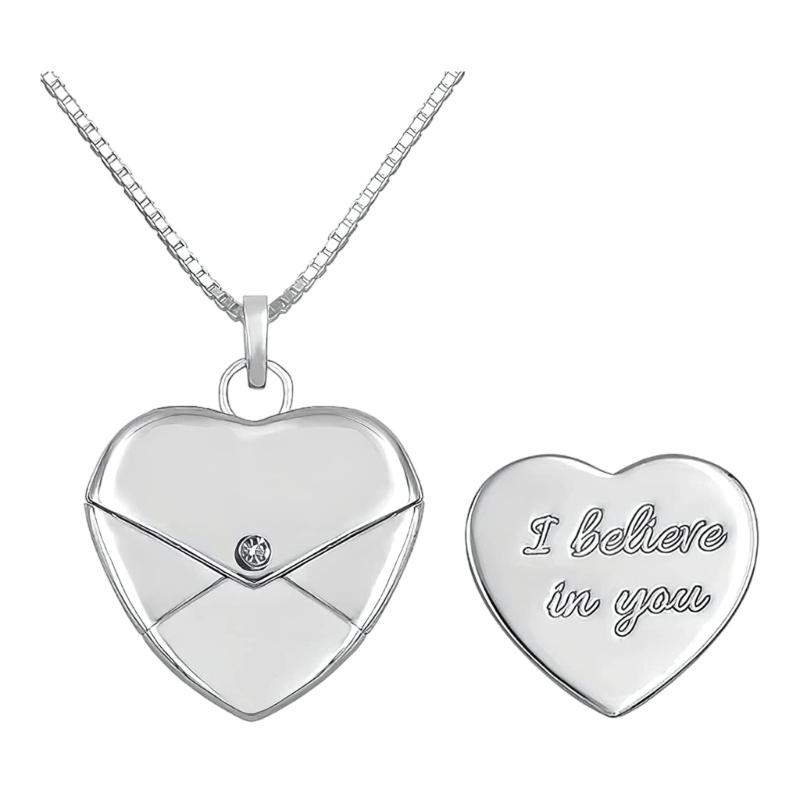 Heart Locket Necklace in Stainless Steel Stylish and Versatile Accesosry for Romance Gifts and Everyday Casual Wear