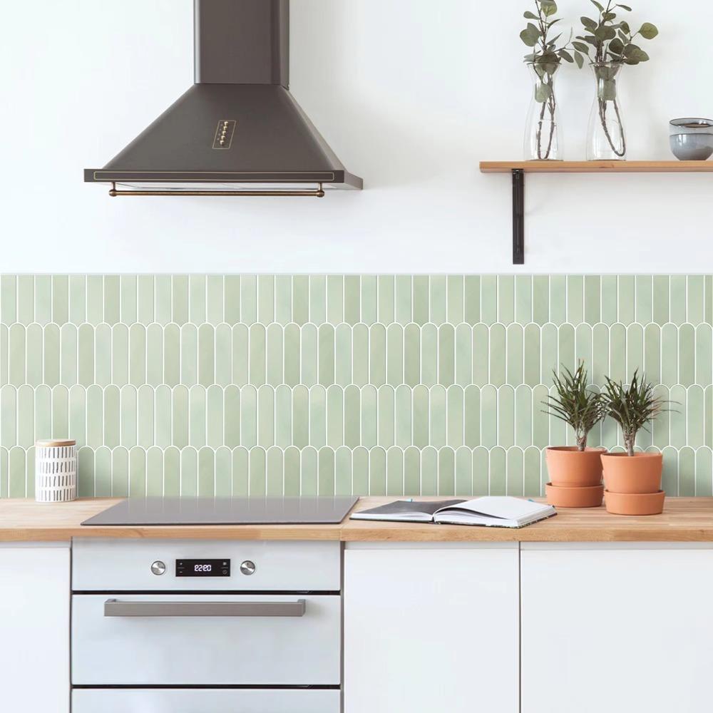 Self-adhesive 3D Wall Tile Fish Scale PVC Wall Sticker Mold Resistant Waterproof Kitchen Backsplash For Kitchen Bathroom
