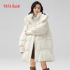 Yaya Women's Mid-Length Hooded Duck Down Jacket