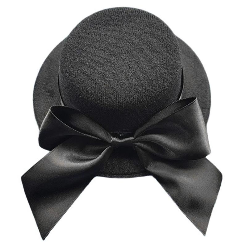 Girl Bowknot Decals Fascinator Hat Hair Clip Banquets Party Hair Clip for Teens Medieval Taking Photo Medieval Hairpin