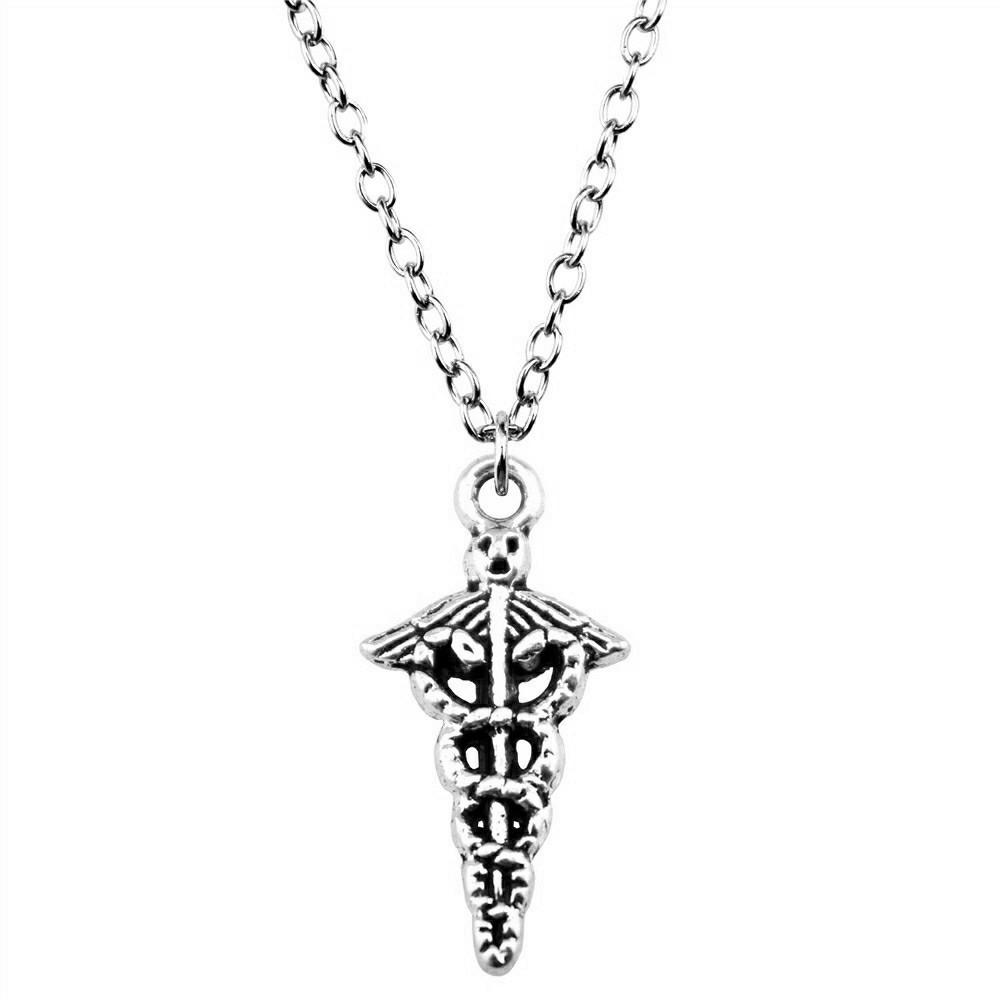 Snake Charm Necklace Dragon Minimalist Serpent Pendant For Women Grunge Aesthetic Jewelry 43cm Chain
