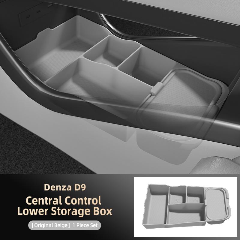 For Denza D9 2024 2025 Storage Box Center Armrest Hidden Box Cup Holder Organizer Interior Accessories