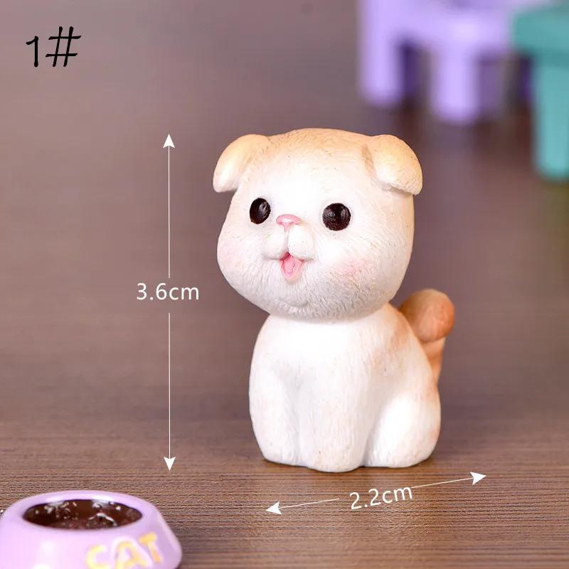 Naughty Kitten Pet Cartoon Bonsai Succulent Ornaments Cute Cats Micro Landscape Diy Gardening Accessories Garden Decoration