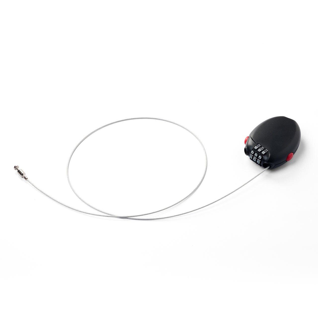 Sanwa Direct Выдвижной тросовый замок Противоугонный кодовый замок 3 цифры