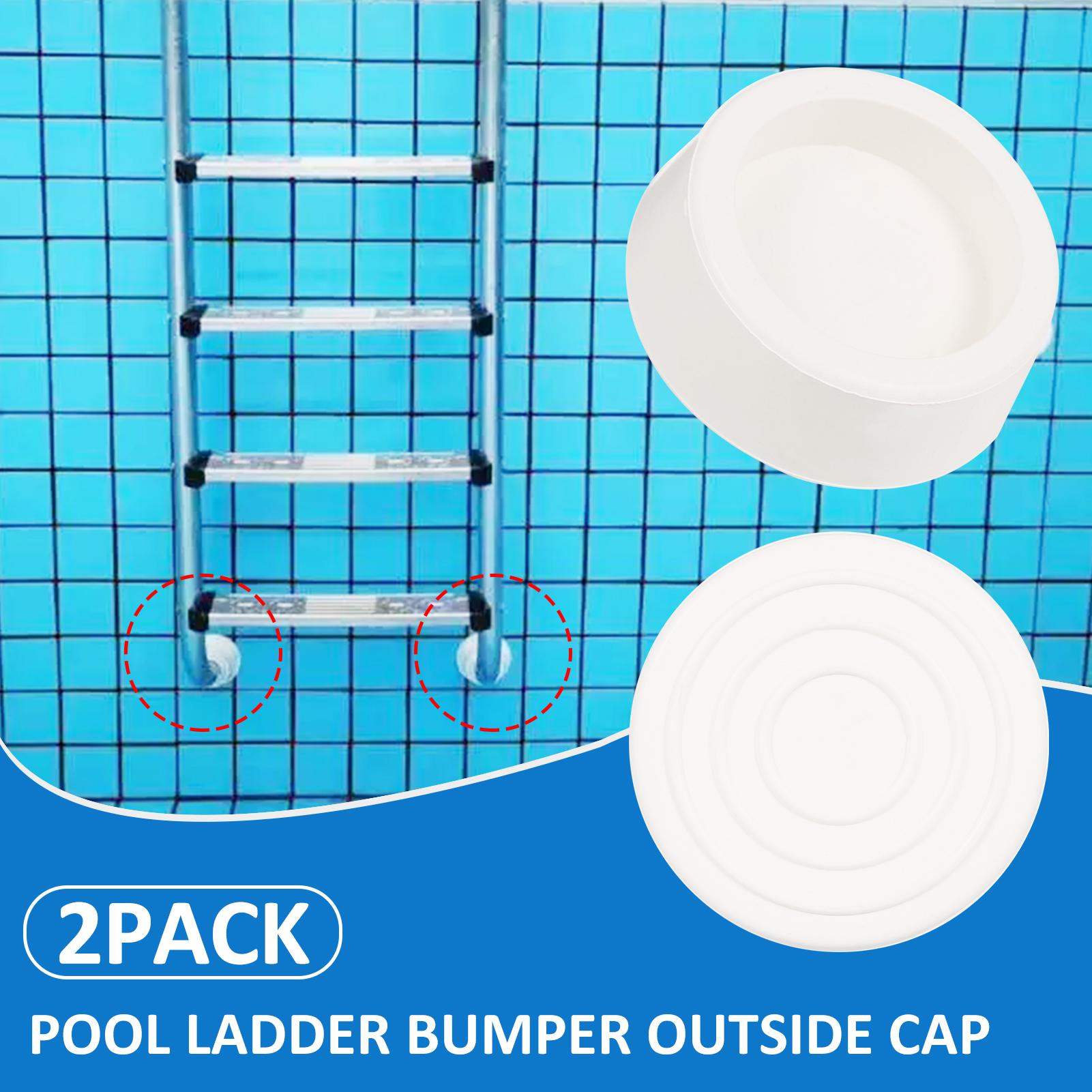 

2 Pack Outside Pool Ladder Bumpers for Inground Pool ,Pool Ladder Rubber End Caps Fit 1.9 Standard Swimming Pool белый
