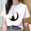 Women's 90s Trend Casual Cat Print Short Sleeve T-Shirt