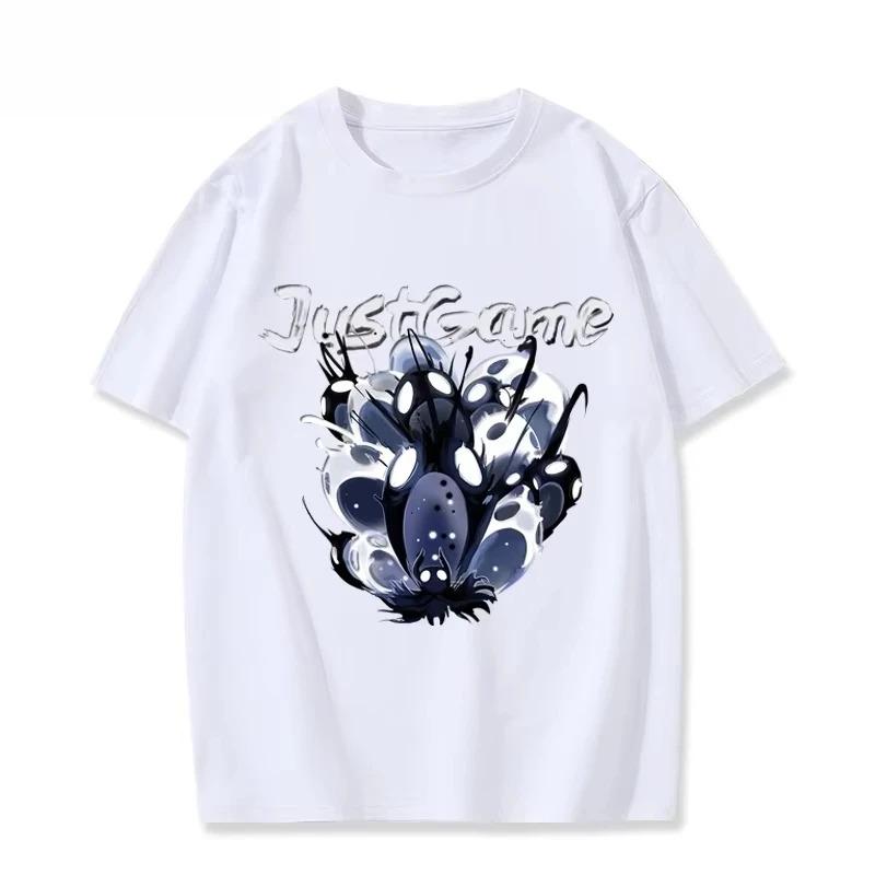 Hollow Knight The Knight Resting on Bench Character Collage Graphic White T-Shirt | Indie Game Fan Cute Streetwear Merch Tee
