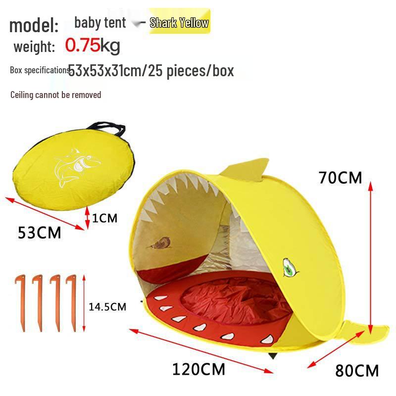 In-Stock Portable Children's Beach Tent: Automatic Sun Protection & Foldable Canopy