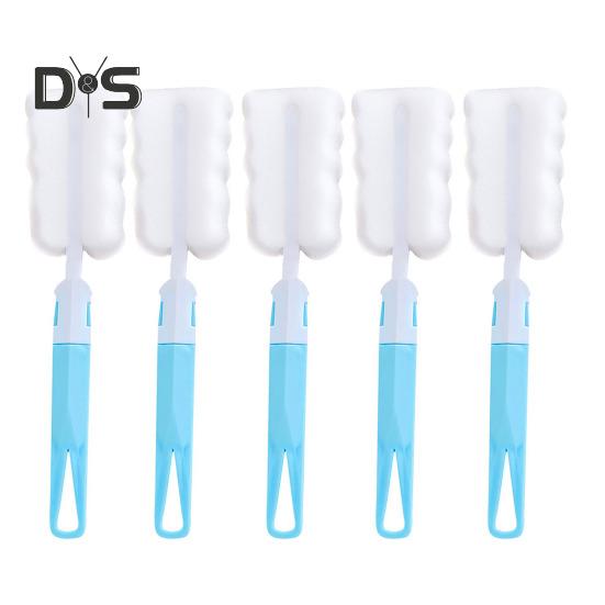 5 Τεμάχια Βούρτσα Μπουκαλιού Σφουγγάρι Καθαριστής Κυπέλλων Αποσπώμενη Μακριά Λαβή Φορητή Βούρτσα Καθαρισμού για Κύπελλα Ποτήρια Μπουκάλια Νερού